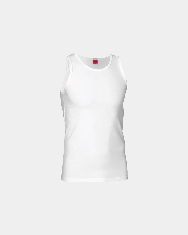 "Black or white" tank-top (singlet) | bomuld | hvid -JBS