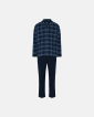 Pyjamas | 100% flannel bomuld | blåternet - JBS