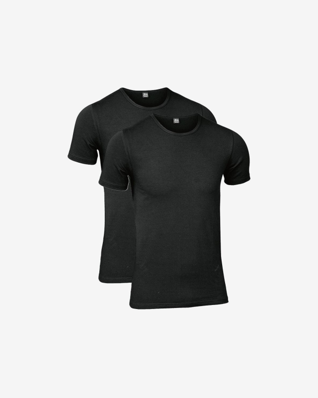 T-shirt "o-neck" 2-pak | Bomuld | Sort -JBS