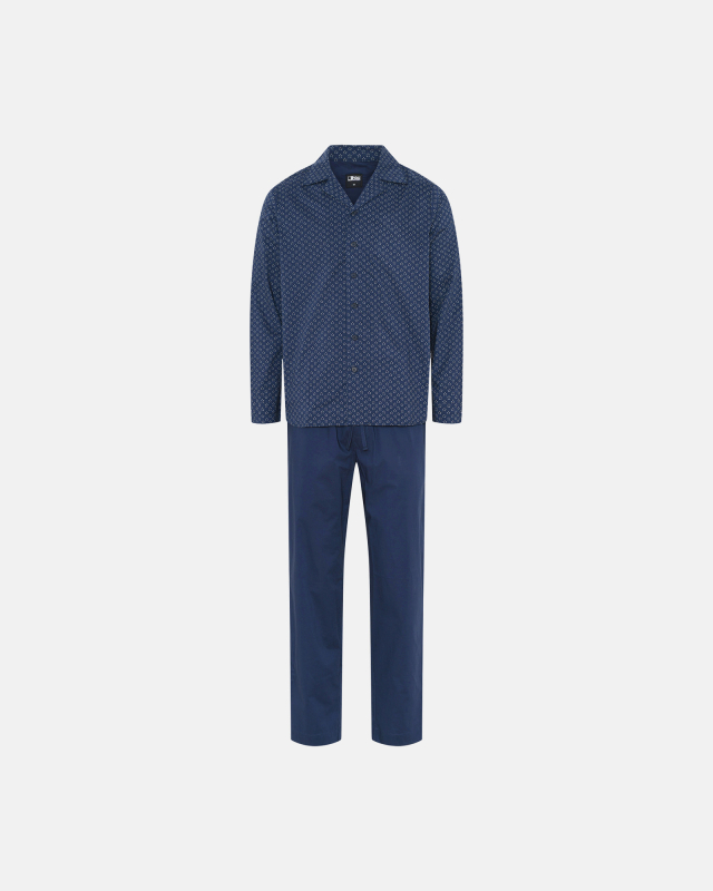 Pyjamas | 100% vævet bomuld | blå -JBS