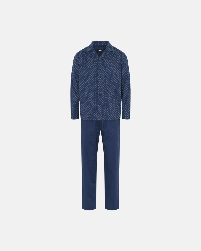 Pyjamas | 100% vævet bomuld | Blå -JBS