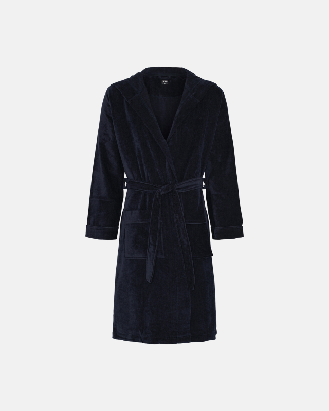 Badekåbe | 100% velour bomuld | navy m. hætte -JBS