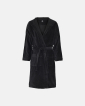 Badekåbe m. hætte | 100% velour bomuld | Sort -JBS