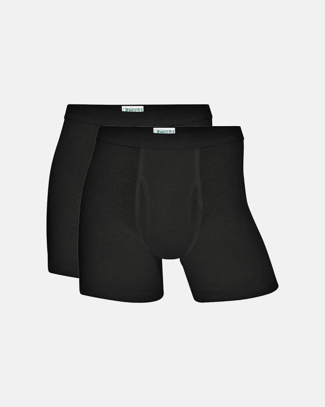 Tights m. gylp | 2-pak | 100% økologisk bomuld | Sort -JBS