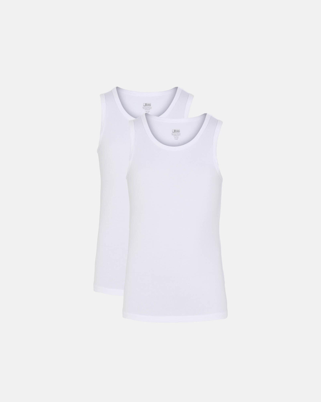 Tanktop "kids" 2-pak | Bambusviskose | Hvid -JBS