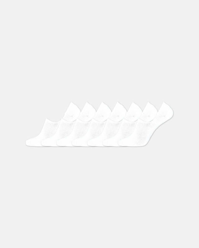 Strømper "in-shoe" 7-pak | Bambusviskose | Hvid -JBS