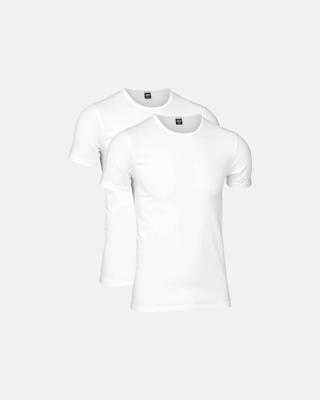 T-shirt "o-neck" 2-pak | Økologisk bomuld | Hvid -JBS