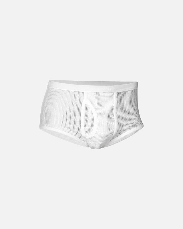 Briefs med gylp | 100% mesh bomuld | hvid -JBS