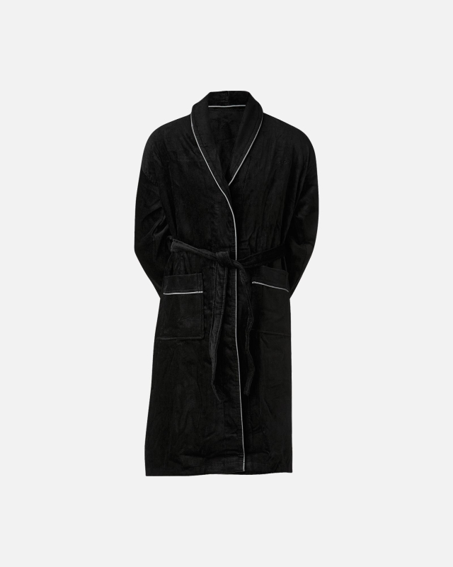 Badekåbe | 100% velour bomuld | Sort -JBS