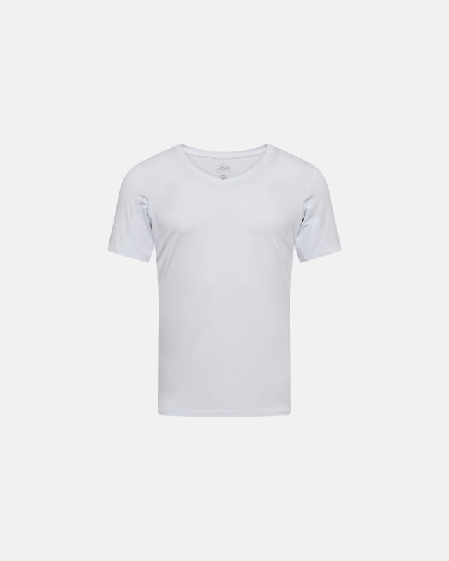 T-shirt "sweat proof" v-neck| Økologisk bambusviskose | Hvid -JBS
