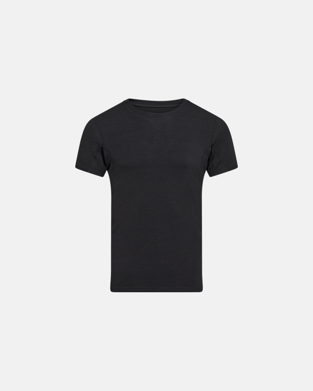 T-shirt "sweat proof" o-neck | Økologisk bambusviskose | Sort -JBS