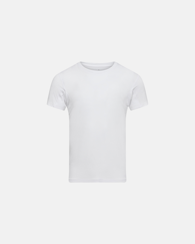 T-shirt "sweat proof" o-neck | Økologisk bambusviskose | Hvid -JBS