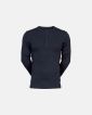 Langærmet t-shirt "grandad" | 100% økologisk bomuld | Navy - JBS