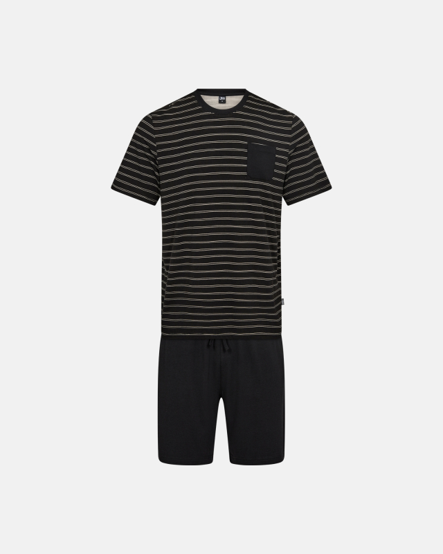 Pyjamas m. shorts "jersey" | Bambusviskose | Grå -JBS