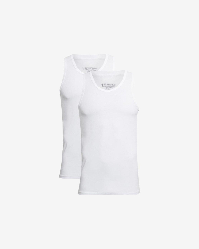 Tanktop 2-pak | Bambusviskose | Hvid -JBS