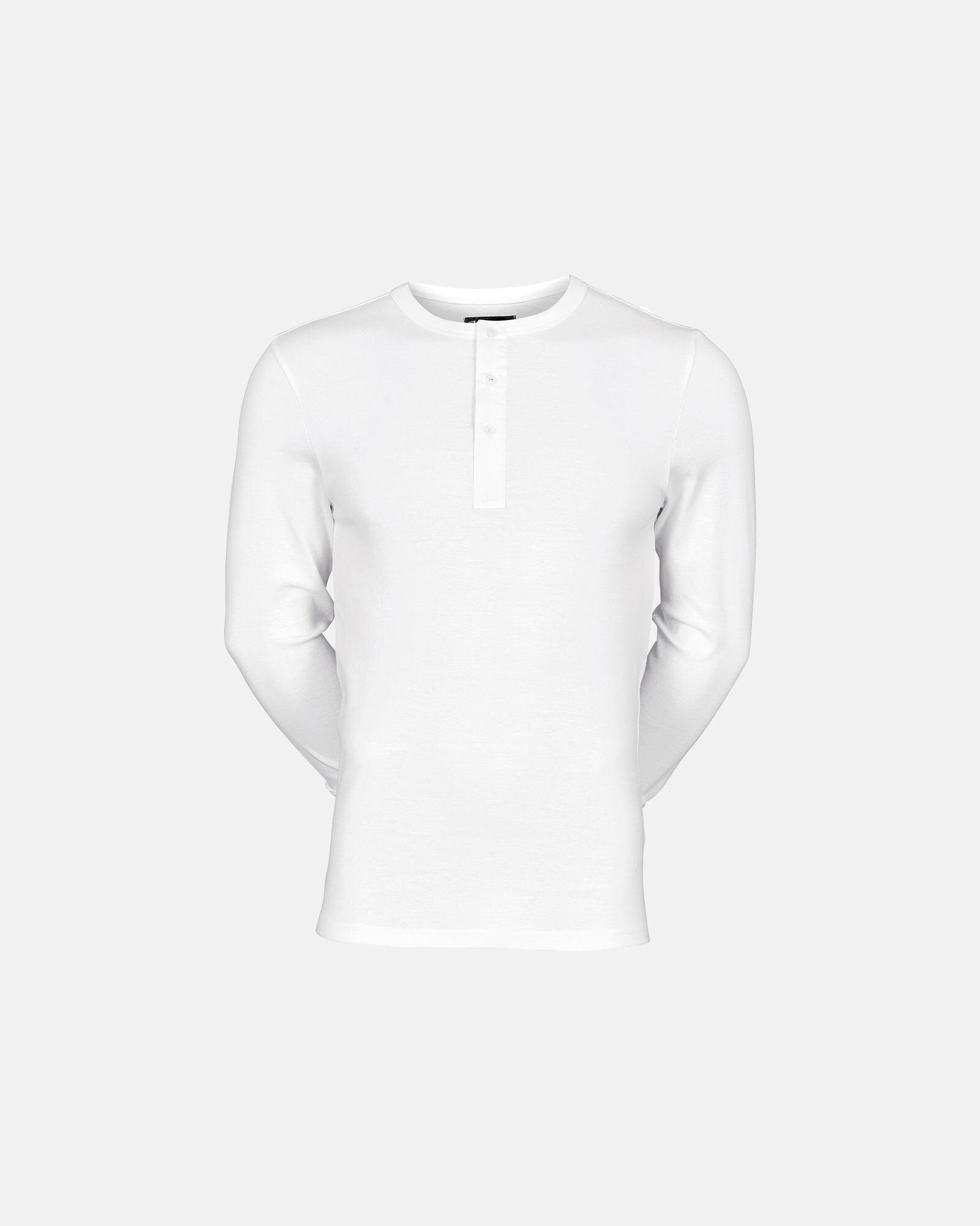 Langærmet t-shirt "grandad" | 100% bomuld | Hvid -JBS Langærmet t-shirt "grandad" | 100% bomuld | Hvid -JBS