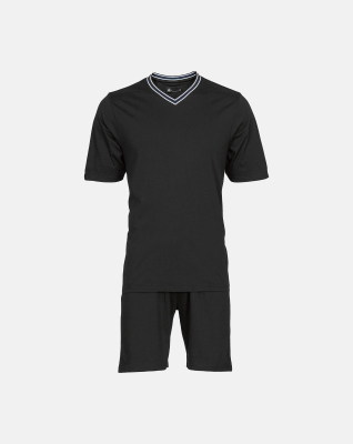 Pyjamas m. shorts "jersey", 100% bomuld, Sort Pyjamas m. shorts "jersey", 100% bomuld, Sort