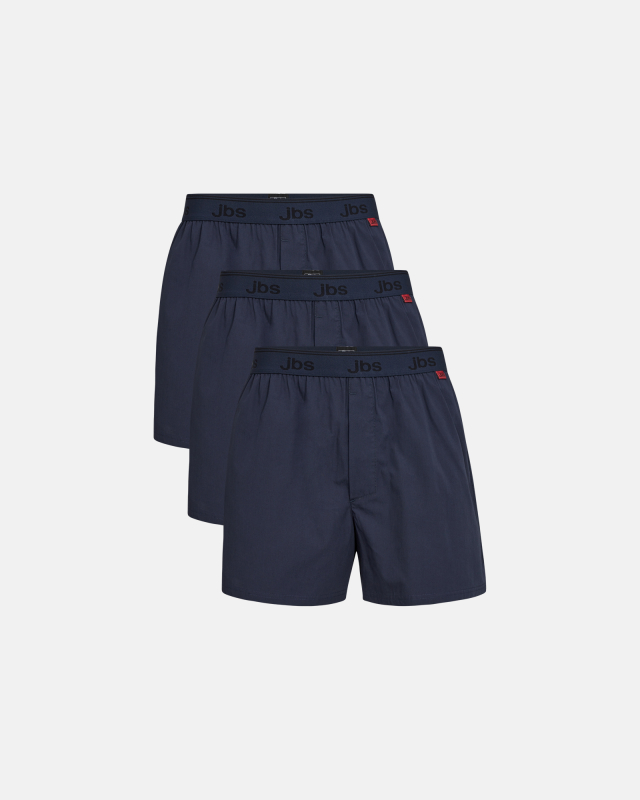Boxershorts 3-pak, 100% økologisk bomuld, Blå
