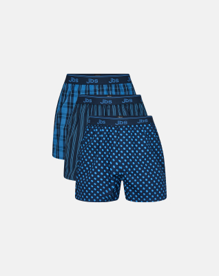Boxershorts 3-pak, 100% bomuld, Blå Boxershorts 3-pak, 100% bomuld, Blå