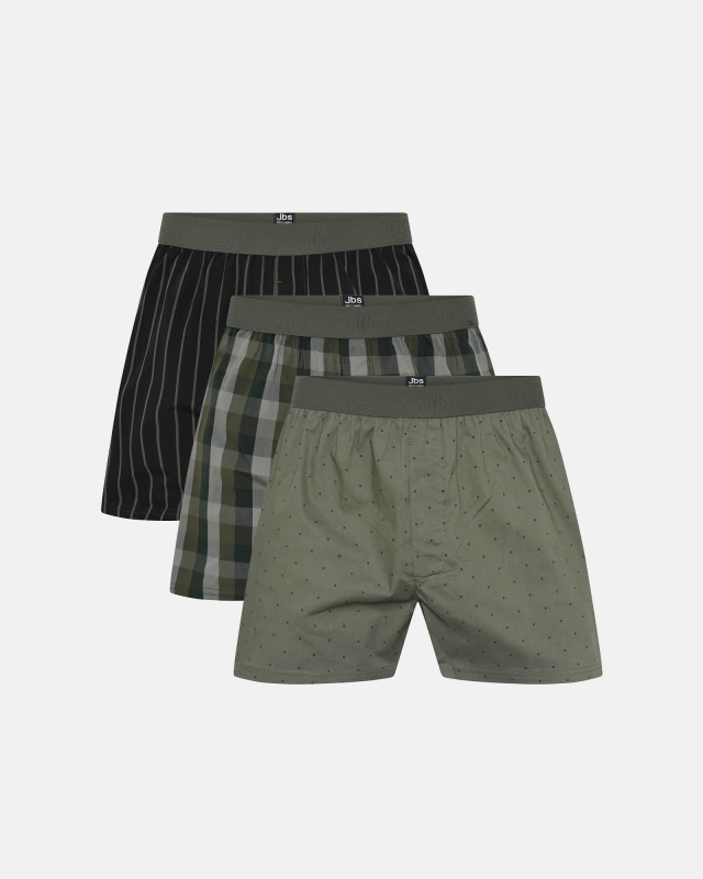 Boxershorts 3-pak | 100% økologisk bomuld | Multifarvet -JBS