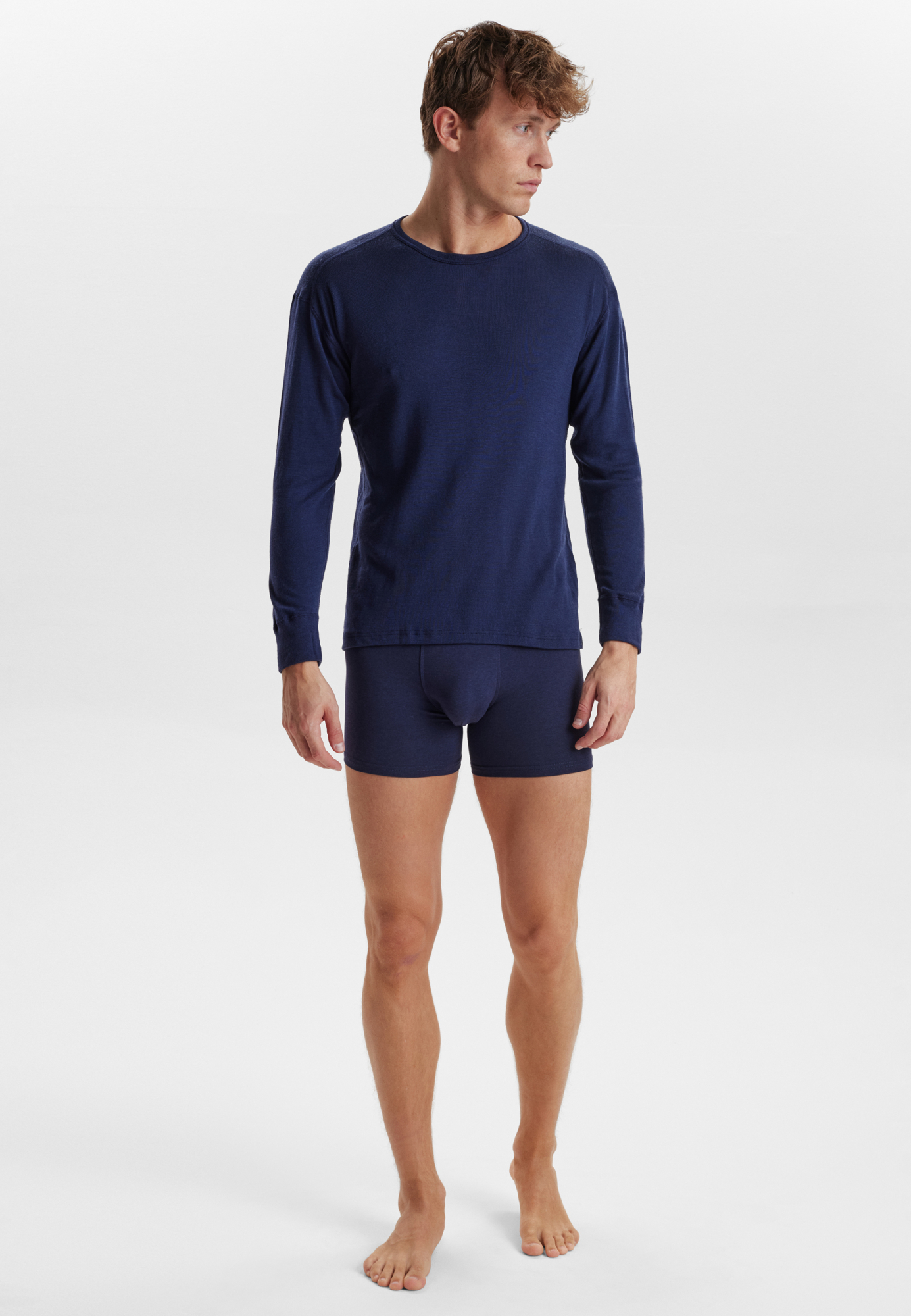 Langærmet t-shirt "wool"  | 100% merino uld | Navy -JBS Langærmet t-shirt "wool"  | 100% merino uld | Navy -JBS