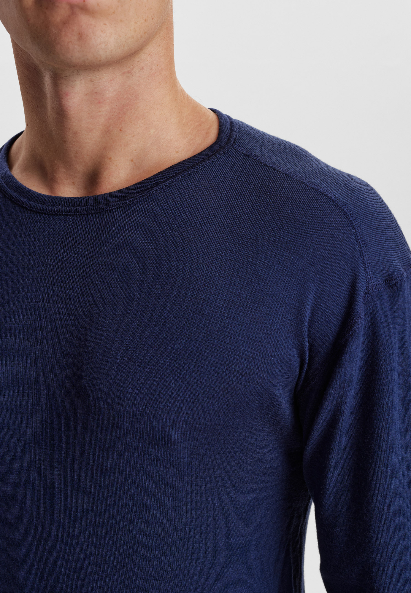 Langærmet t-shirt "wool"  | 100% merino uld | Navy -JBS Langærmet t-shirt "wool"  | 100% merino uld | Navy -JBS
