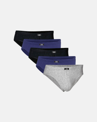 Briefs "mini slip" 5-pak, 100% økologisk bomuld, Multifarvet Briefs "mini slip" 5-pak, 100% økologisk bomuld, Multifarvet