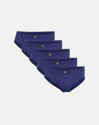 Briefs "mini slip" 5-pak, 100% økologisk bomuld, Navy Briefs "mini slip" 5-pak, 100% økologisk bomuld, Navy