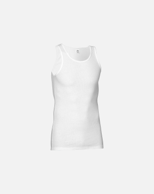 Tanktop "classic", 100% bomuld, Hvid Tanktop "classic", 100% bomuld, Hvid