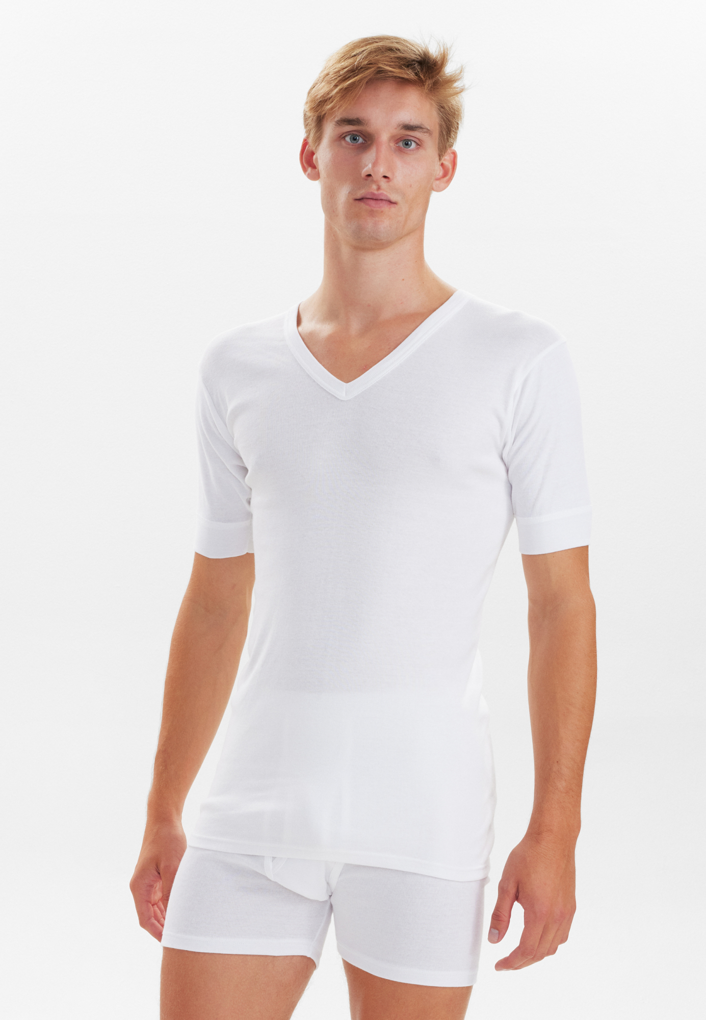 T-shirt "v-neck original" | 100% bomuld | Hvid -JBS T-shirt "v-neck original" | 100% bomuld | Hvid -JBS