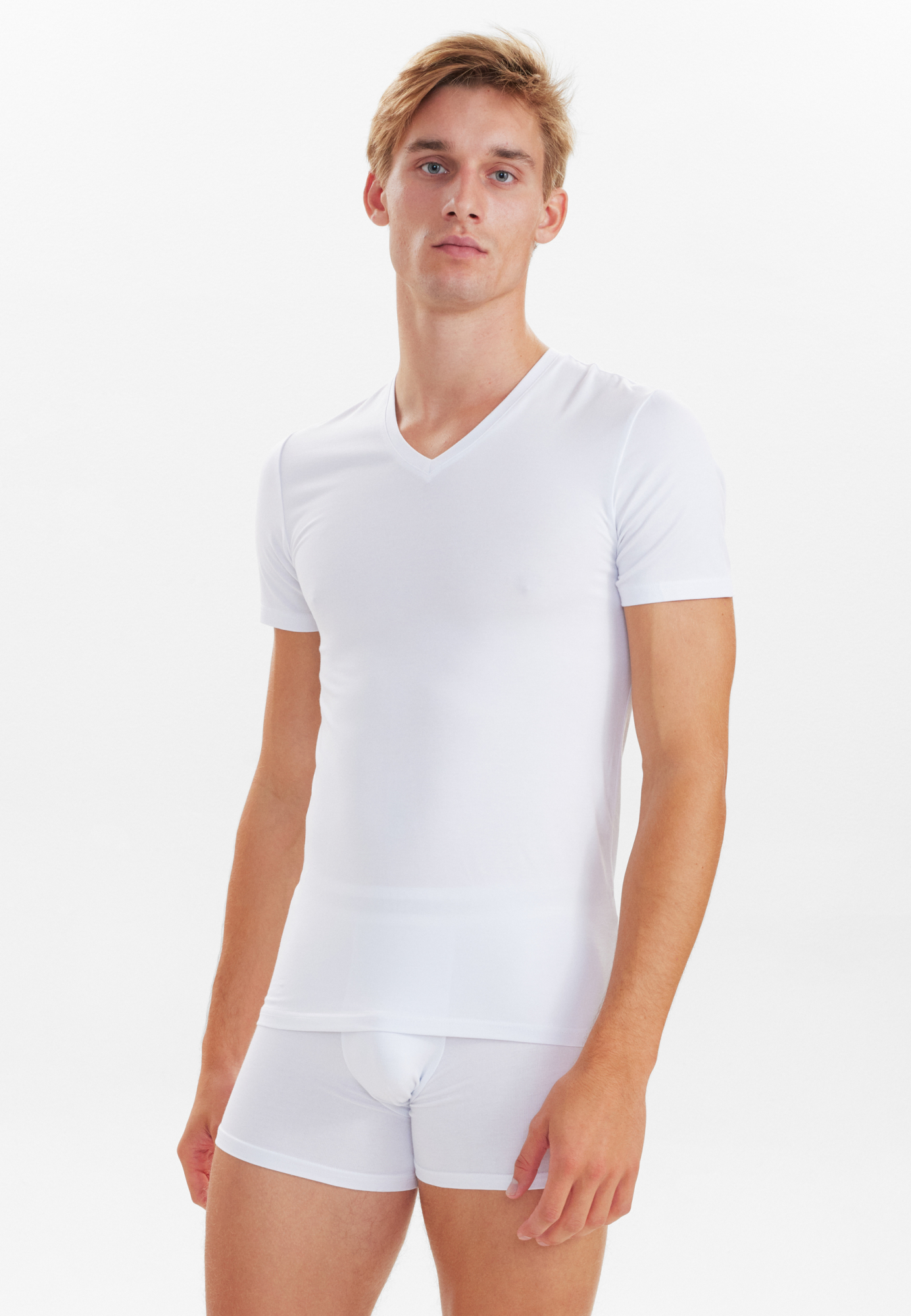T-shirt "v-neck" 2-pak | Bambusviskose | Hvid -JBS T-shirt "v-neck" 2-pak | Bambusviskose | Hvid -JBS