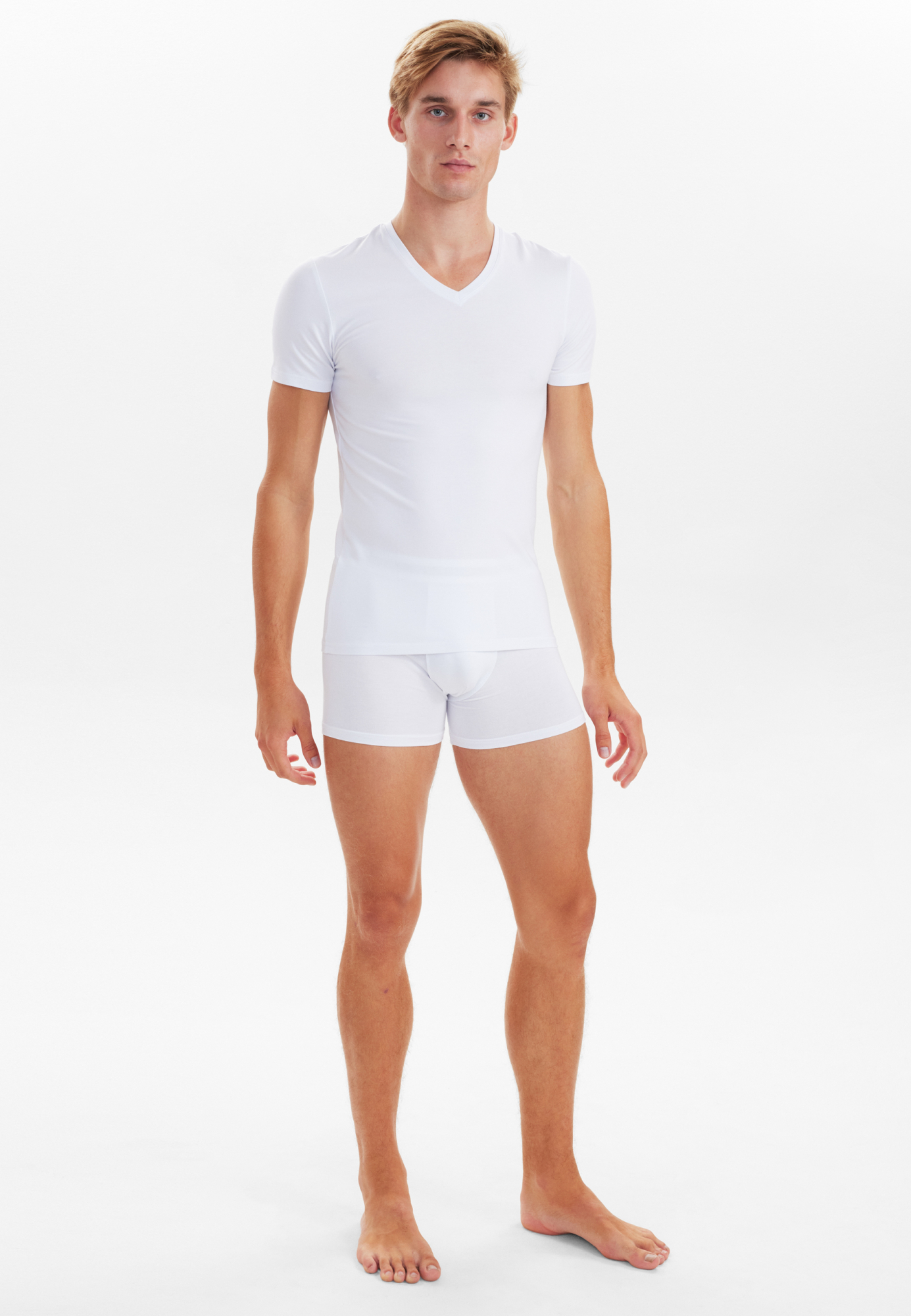 T-shirt "v-neck" 2-pak | Bambusviskose | Hvid -JBS T-shirt "v-neck" 2-pak | Bambusviskose | Hvid -JBS