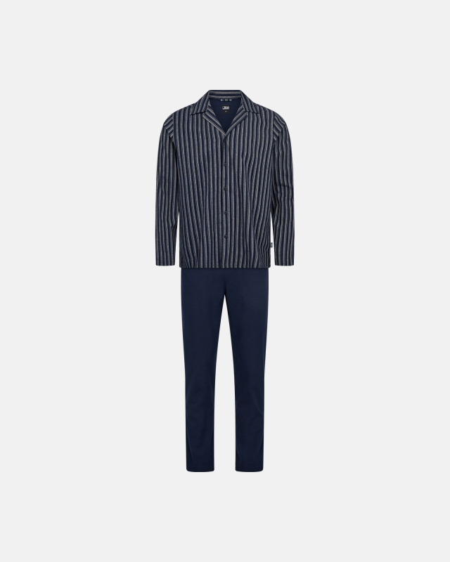 Pyjamassæt "flannel" | 100% bomuld | Navy -JBS