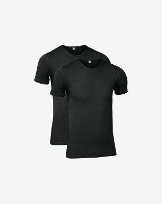 T-shirt "o-neck" 2-pak, Bomuld, Sort T-shirt "o-neck" 2-pak, Bomuld, Sort