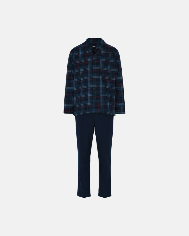 Pyjamassæt "flannel" | 100% bomuld | Blåternet -JBS