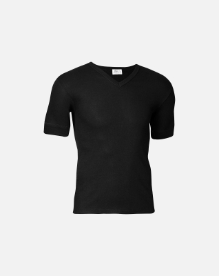 T-shirt "v-neck original", 100% bomuld, Sort T-shirt "v-neck original", 100% bomuld, Sort