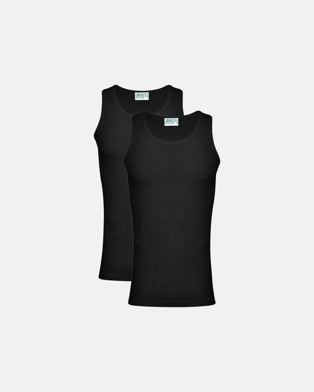 Tanktop 2-pak, 100 % økologisk bomuld, Sort