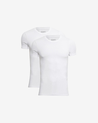 2-pak t-shirt o-hals, bambusviskose, hvid 2-pak t-shirt o-hals, bambusviskose, hvid