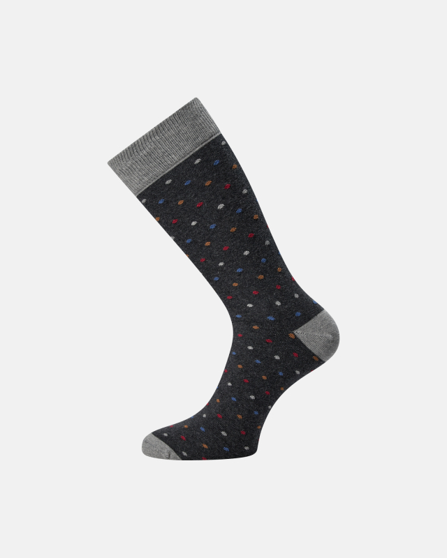 Strømper | Bomuld | Grå/prikket -JBS