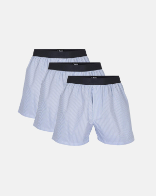 Boxershorts 3-pak, 100% bomuld, Lysblå Boxershorts 3-pak, 100% bomuld, Lysblå