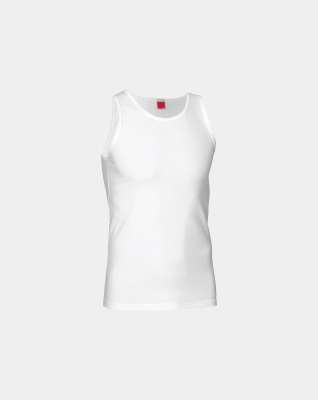 "Black or white" tanktop (singlet), Bomuld, Hvid "Black or white" tanktop (singlet), Bomuld, Hvid