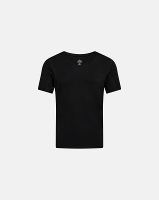 T-shirt "sweatproof" v-neck, Økologisk bambusviskose, Sort T-shirt "sweatproof" v-neck, Økologisk bambusviskose, Sort