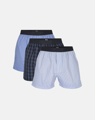 Boxershorts 3-pak, 100% bomuld, Multifarvet Boxershorts 3-pak, 100% bomuld, Multifarvet