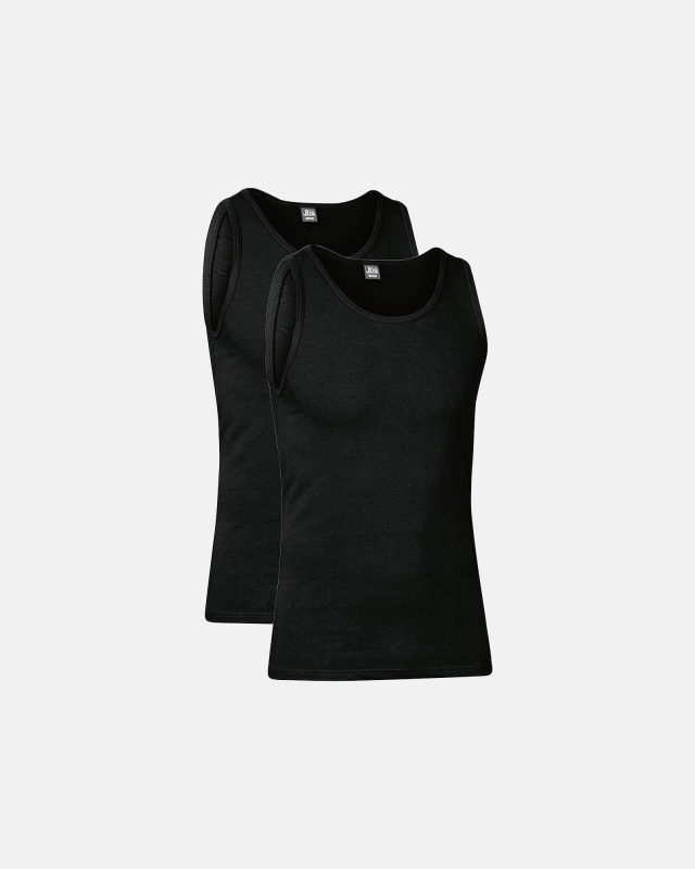 Tanktop 2-pak, Økologisk bomuld, Sort