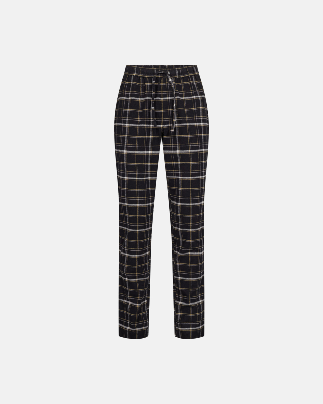 Pyjamasbukser 'flannel', 100% bomuld, Sort